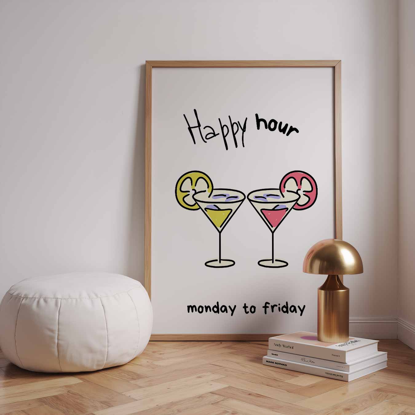 Happy Hour Cocktail Poster