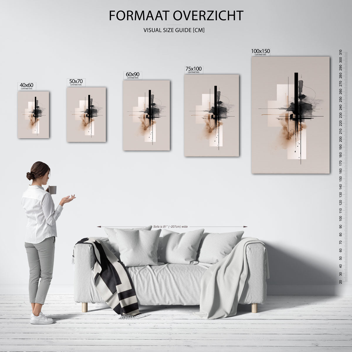 Geometrische lijnen Kunstwerk