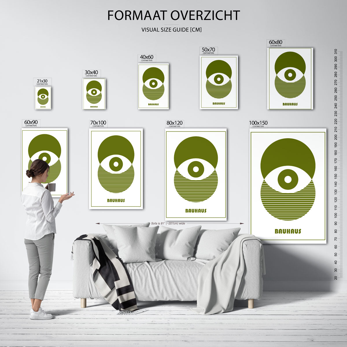 Cirkel en strepen Poster