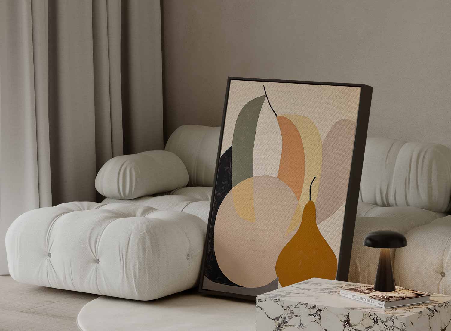 Vrolijke Fruitige Abstractie Kunstwerk-canvas-dibond-plexiglas-wanddecoratie-WallArtistic