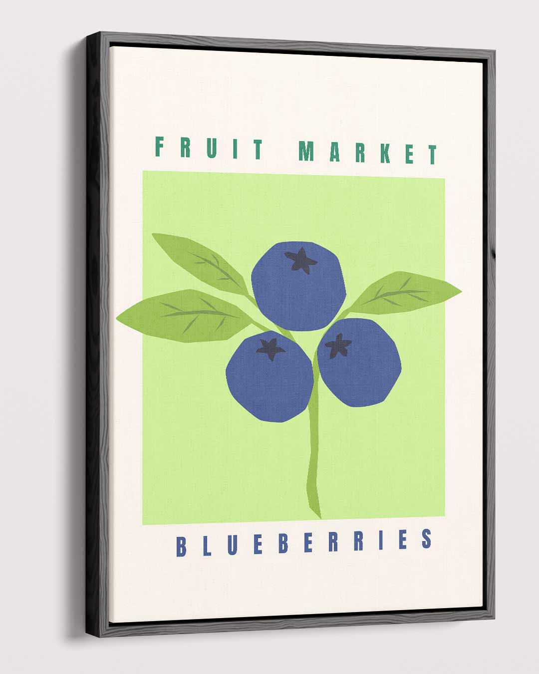 Blauw Bessen Markt Poster Kunstwerk-canvas-dibond-plexiglas-wanddecoratie-WallArtistic