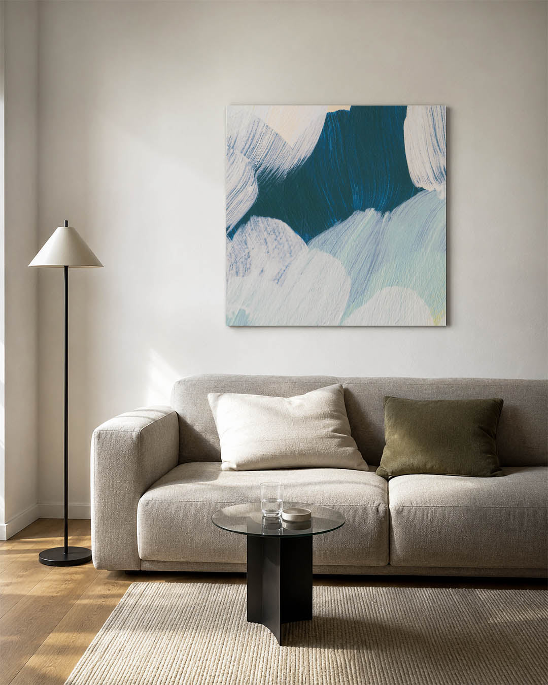Dynamische borstelvegen Kunstwerk