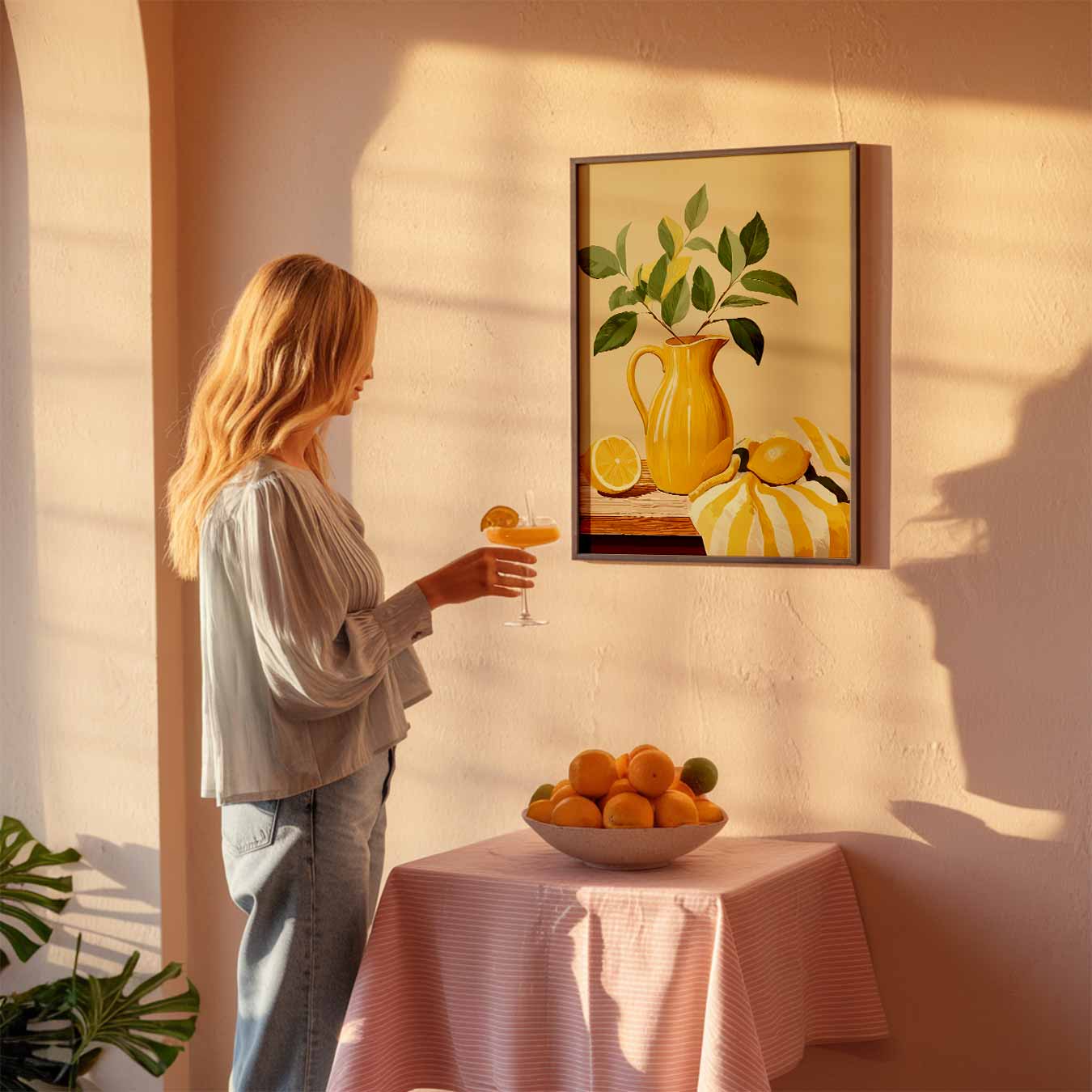 Zomerse Citroen Stilleven Poster-WallArtistic