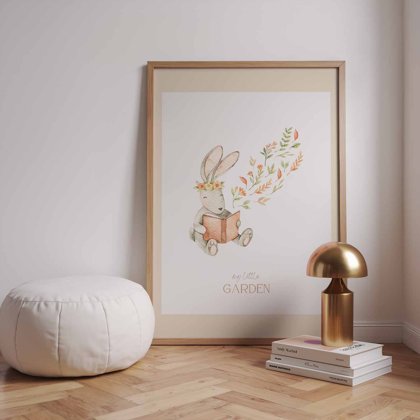 Leesplezier in de Tuin Poster-WallArtistic