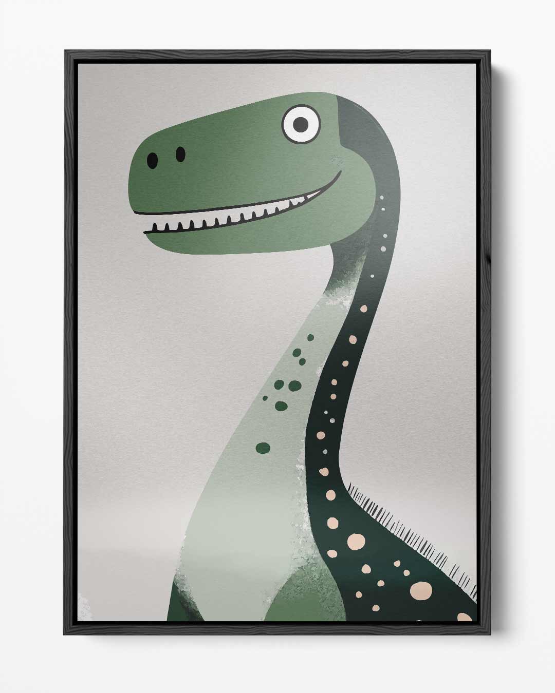 Vrolijke Dino Print Kunstwerk-canvas-dibond-plexiglas-wanddecoratie-WallArtistic