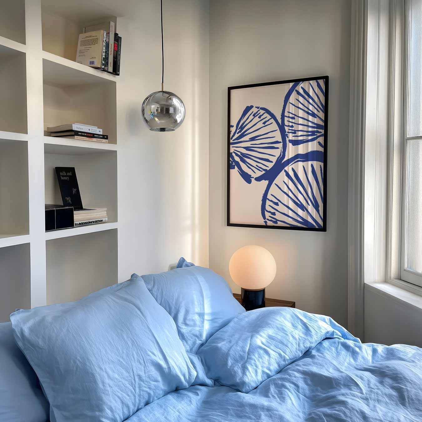 Abstracte Blauwe Schoonheid Poster
