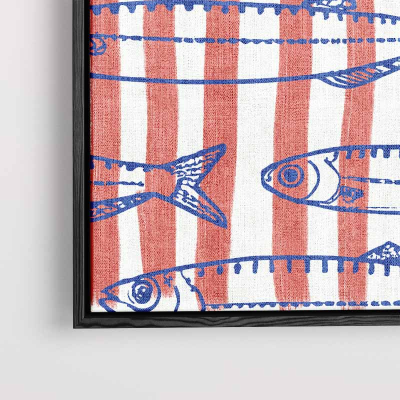 Vrolijke Vissenstrepen Kunstwerk-canvas-dibond-plexiglas-wanddecoratie-WallArtistic