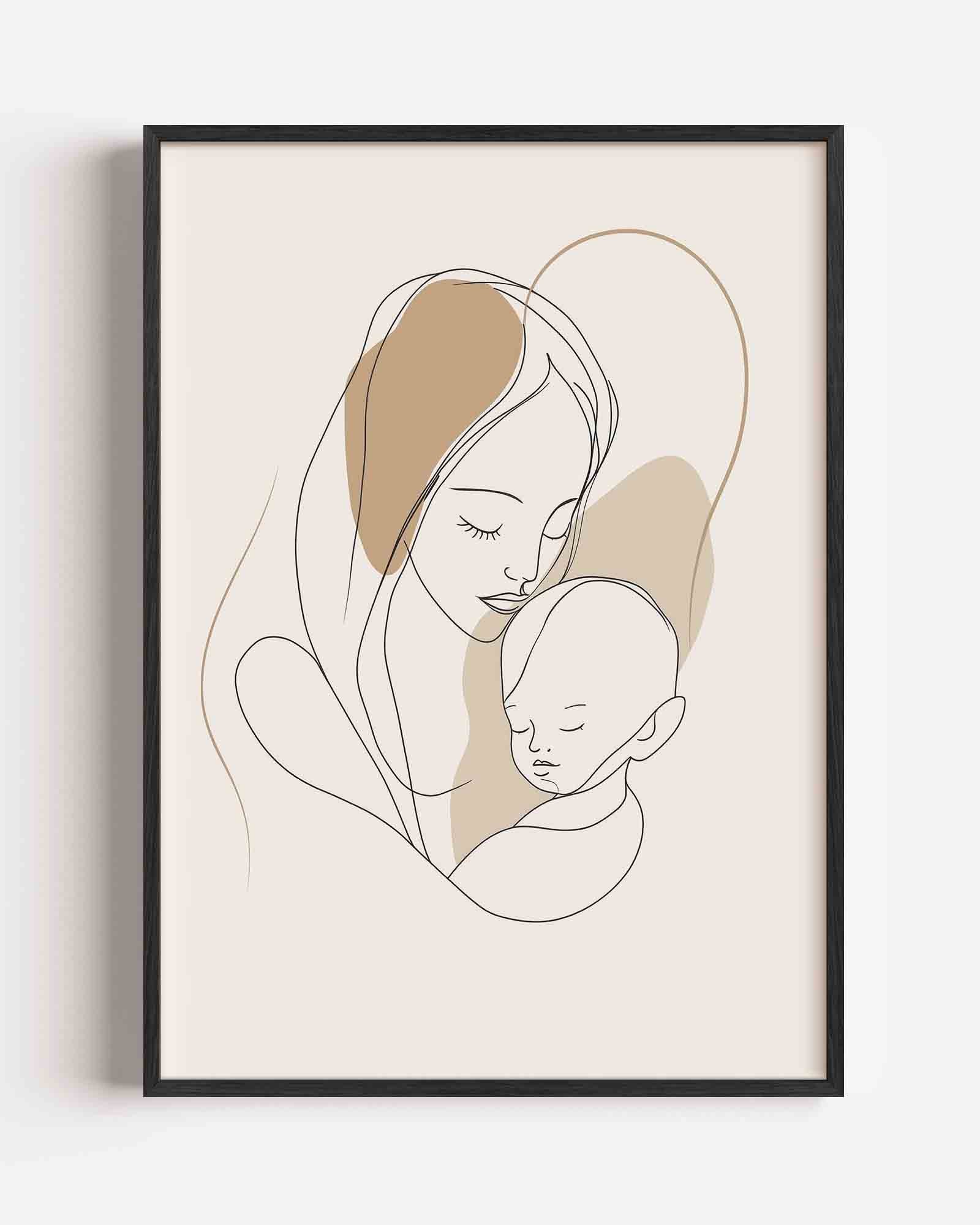 Moeder en kind Poster