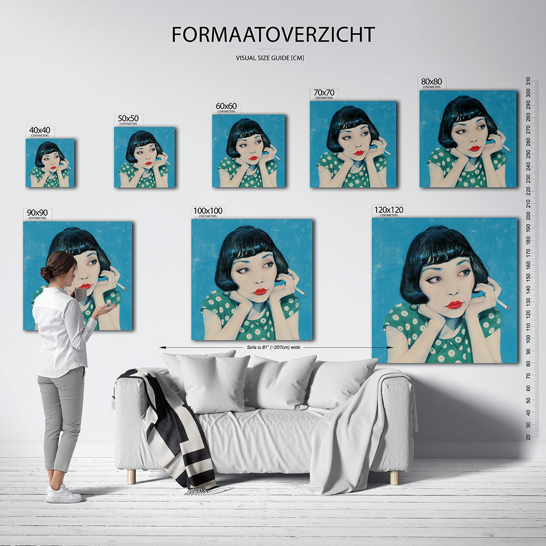 Dromerige blik Kunstwerk