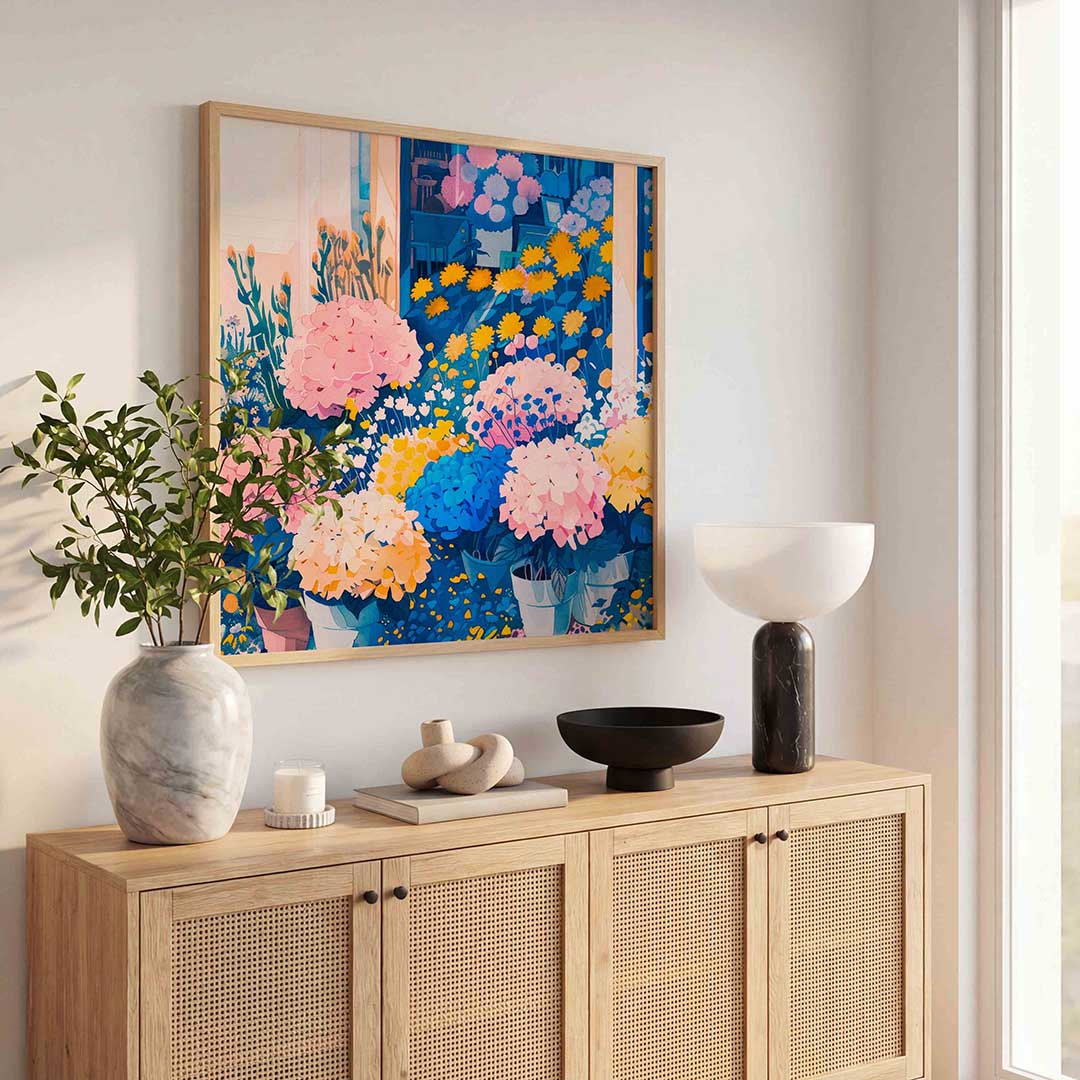 Bloemen en potten Poster