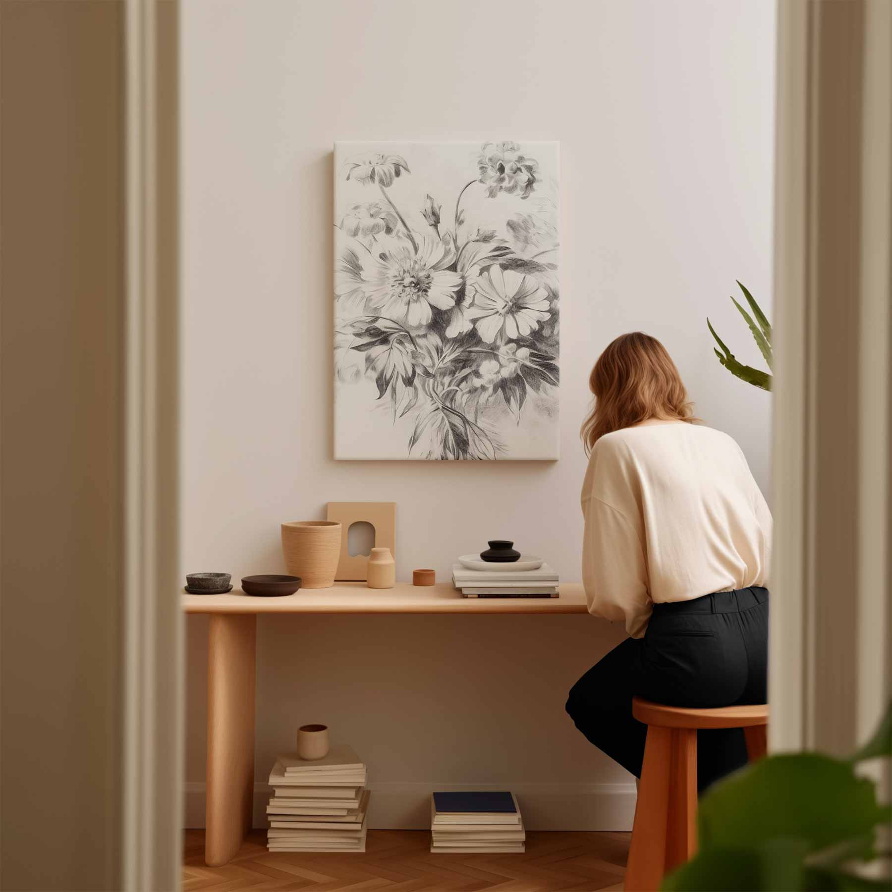 Zachte Bloemenpracht Kunstwerk-canvas-dibond-plexiglas-wanddecoratie-WallArtistic