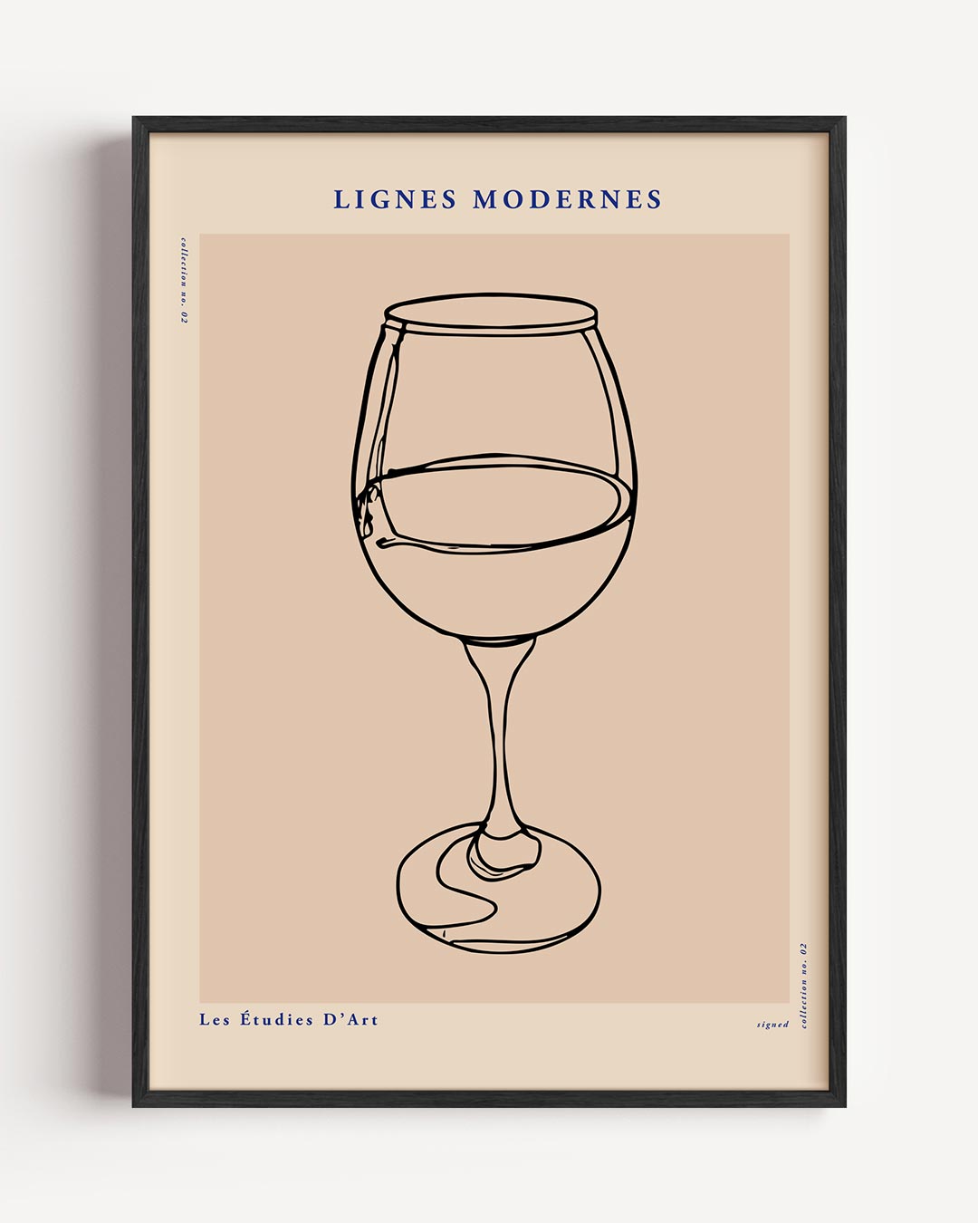 Modern Lijnen Wijnposter-WallArtistic