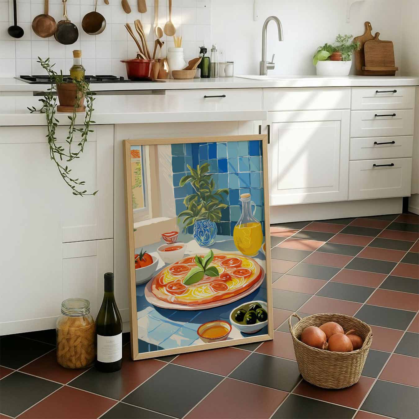 Mediterrane Keuken Poster-WallArtistic