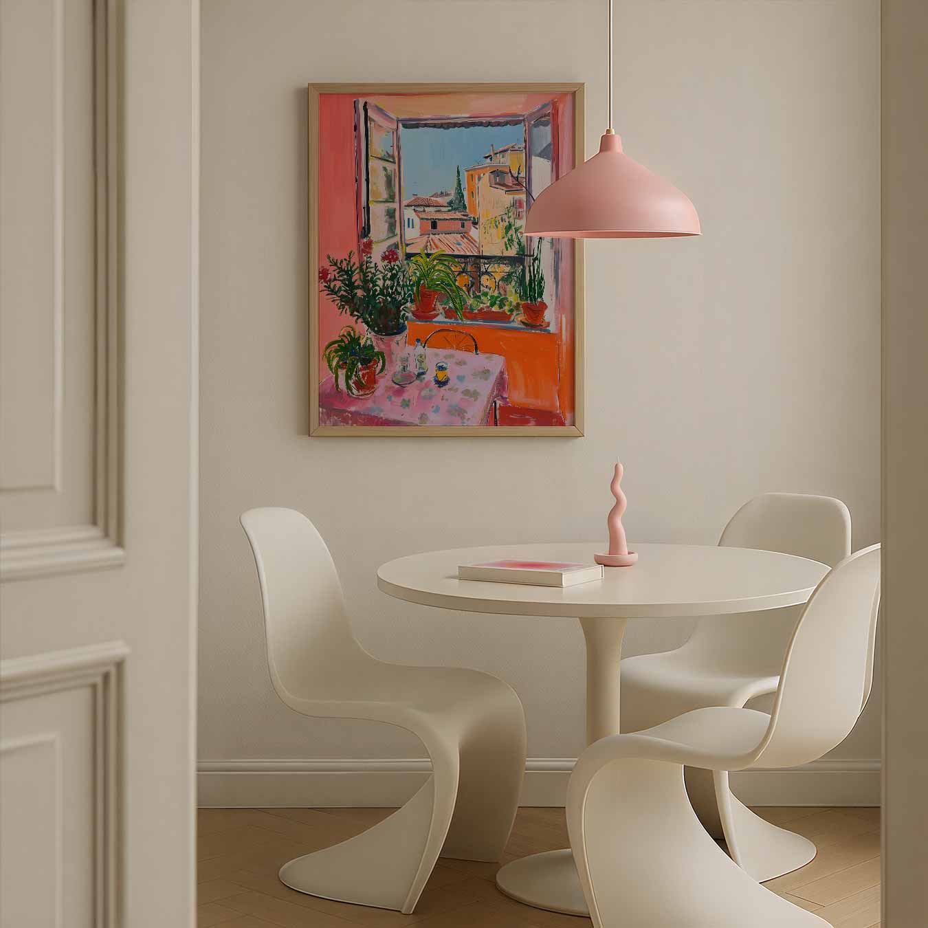 Zonnige Vensterbank in Boheemse Stijl Poster-WallArtistic