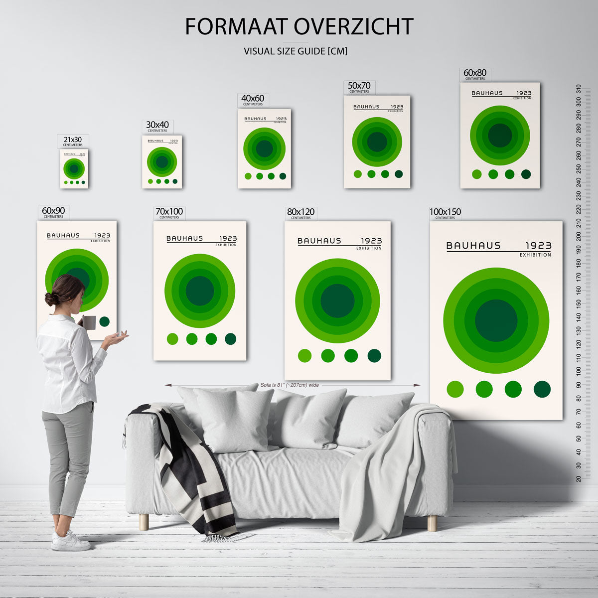 Cirkelvormen en lijnen Poster