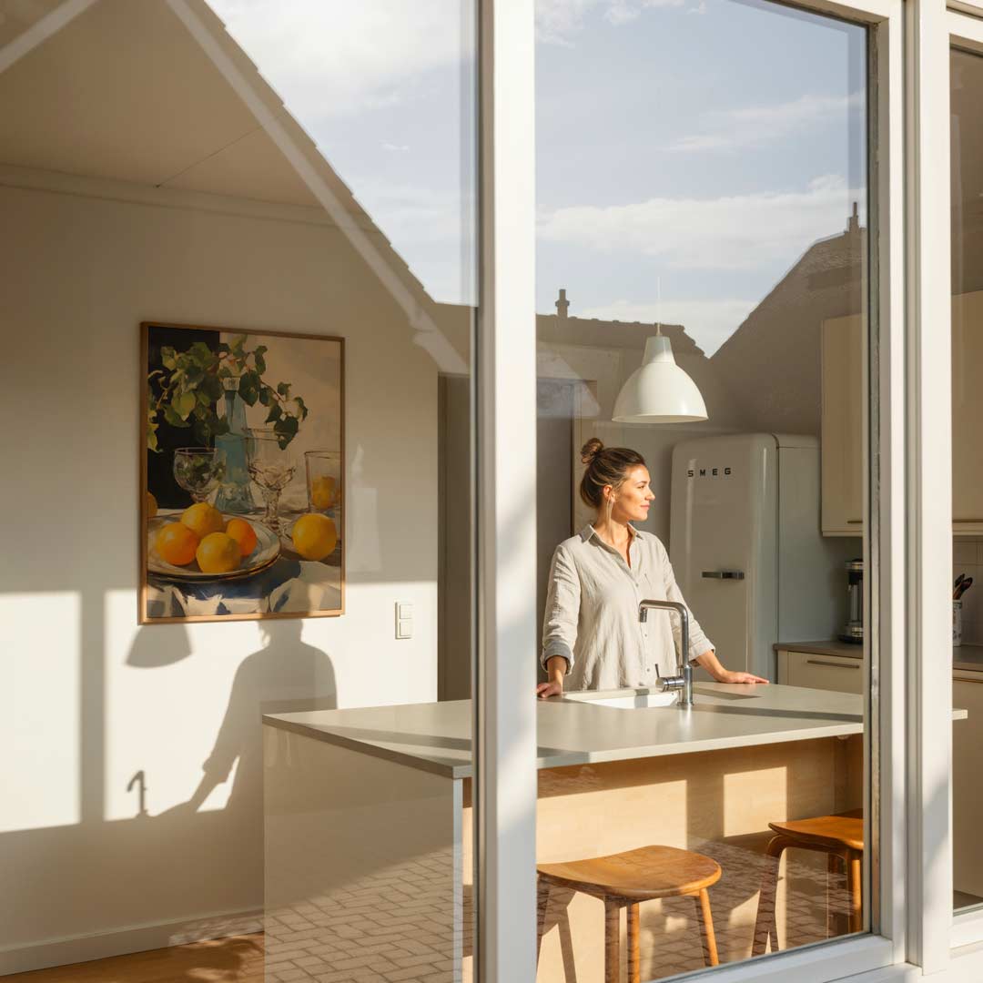 Zonnige Citrus & Glas Stilleven Poster-WallArtistic