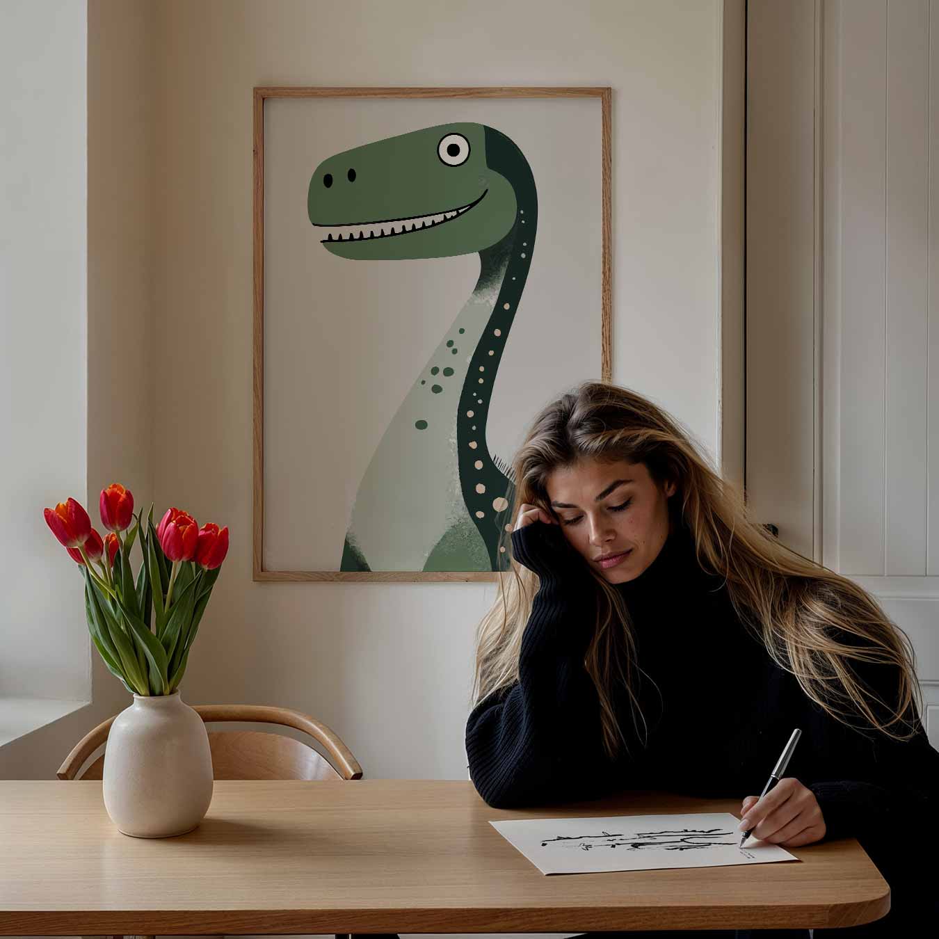Humoristische Dino Poster