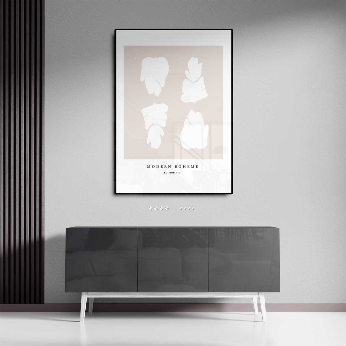 Moderne Boho Bladeren Kunstwerk-canvas-dibond-plexiglas-wanddecoratie-WallArtistic