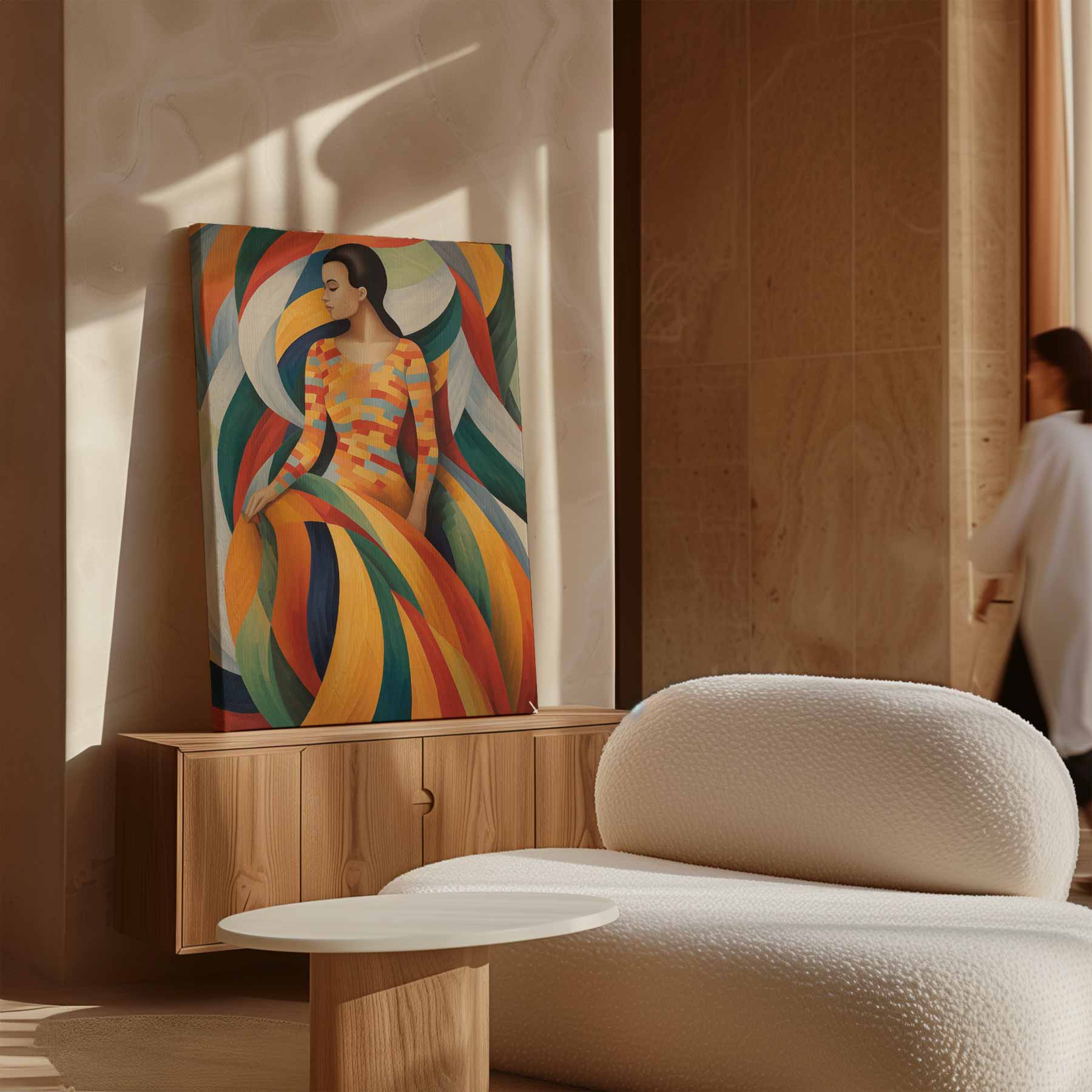 Kleurrijke Harmonie Kunstwerk-canvas-dibond-plexiglas-wanddecoratie-WallArtistic