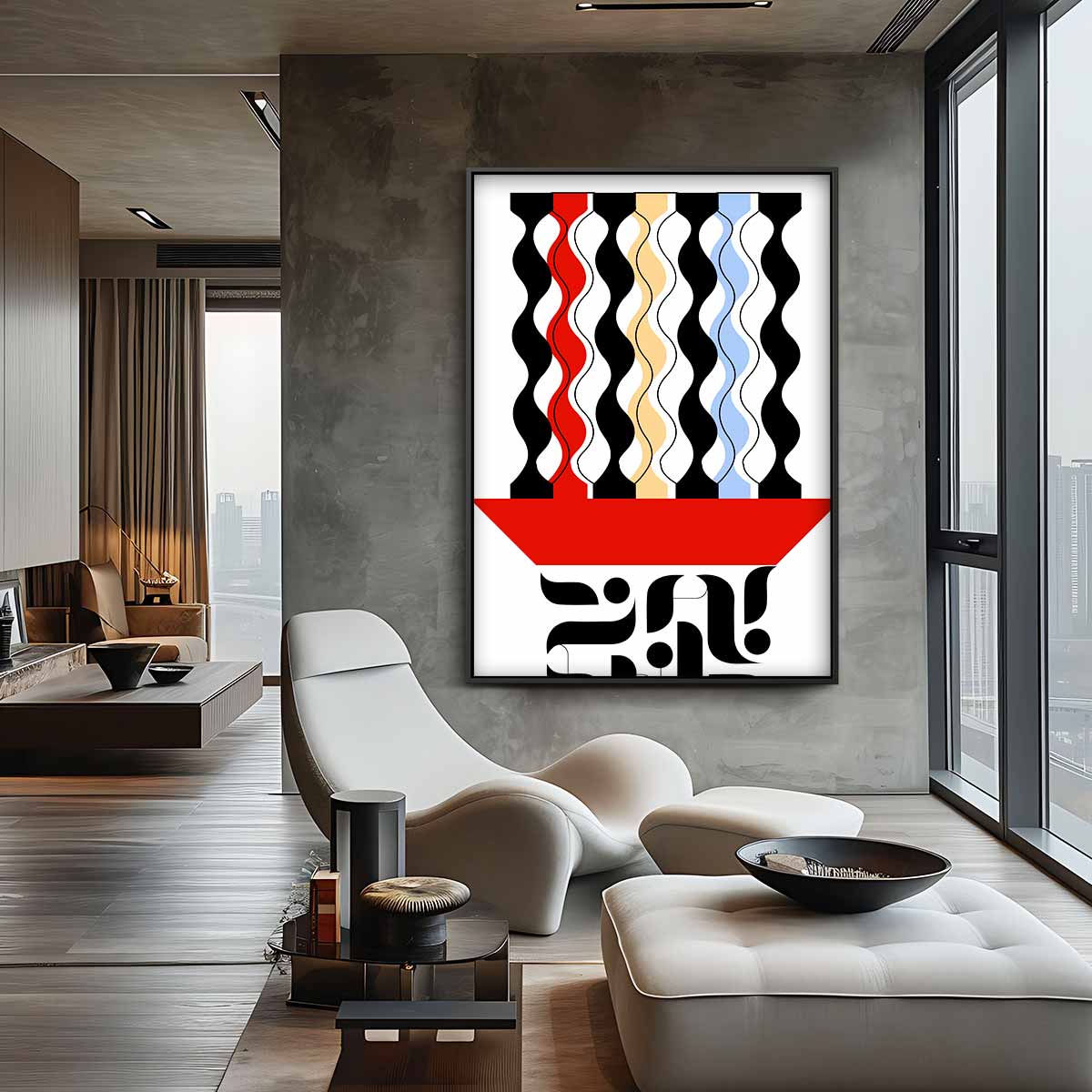 Golvende Harmonie Kunstwerk-canvas-dibond-plexiglas-wanddecoratie-WallArtistic