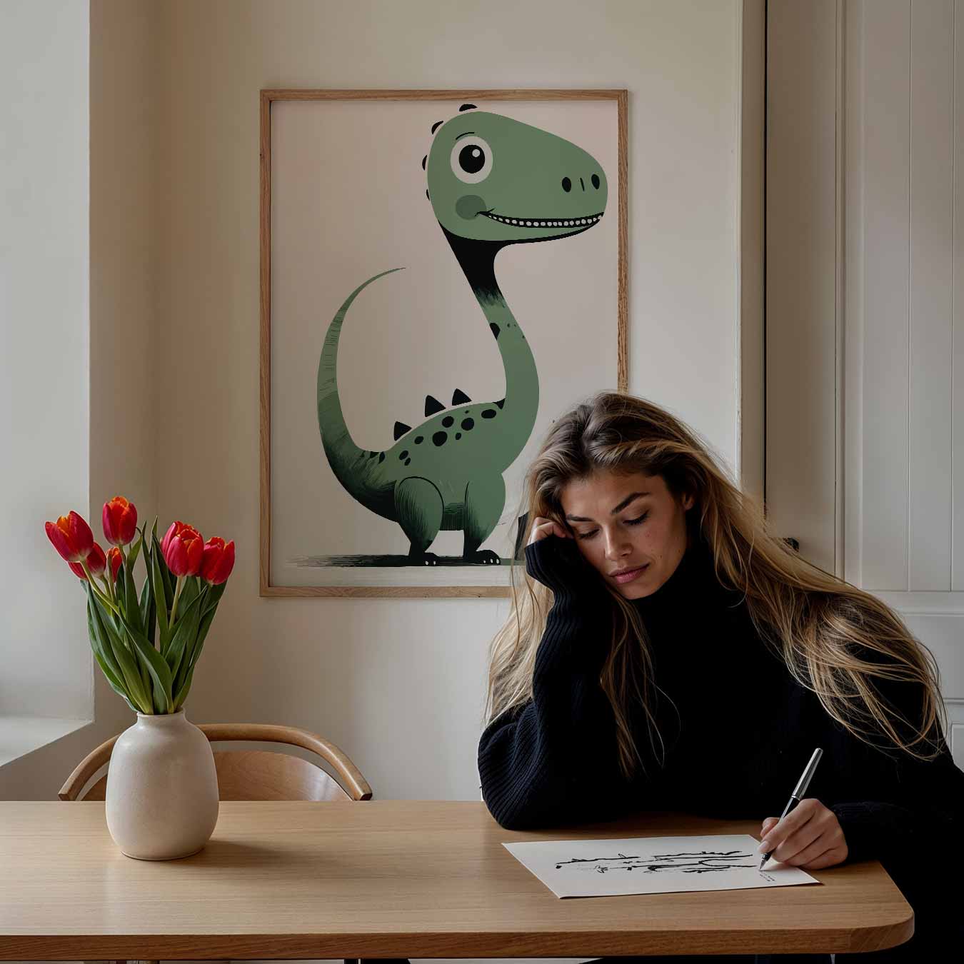 Schattige Dino Vrienden Poster