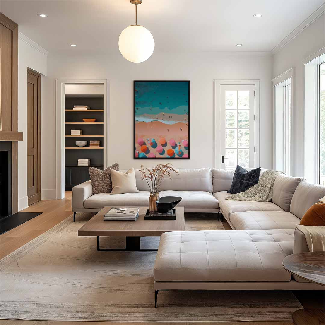 Zomers Strandavontuur Kunstwerk-canvas-dibond-plexiglas-wanddecoratie-WallArtistic