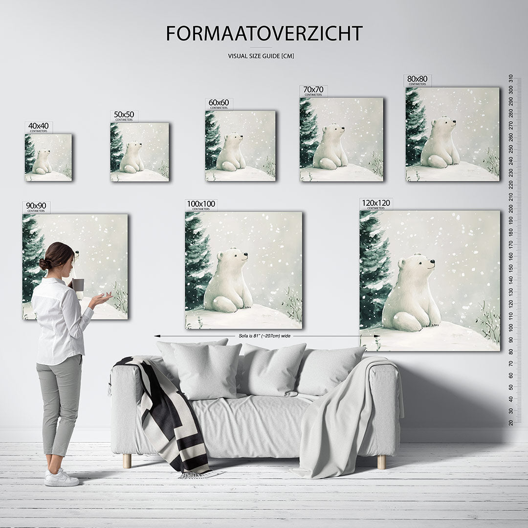 Dromerige ijsbeer Kunstwerk