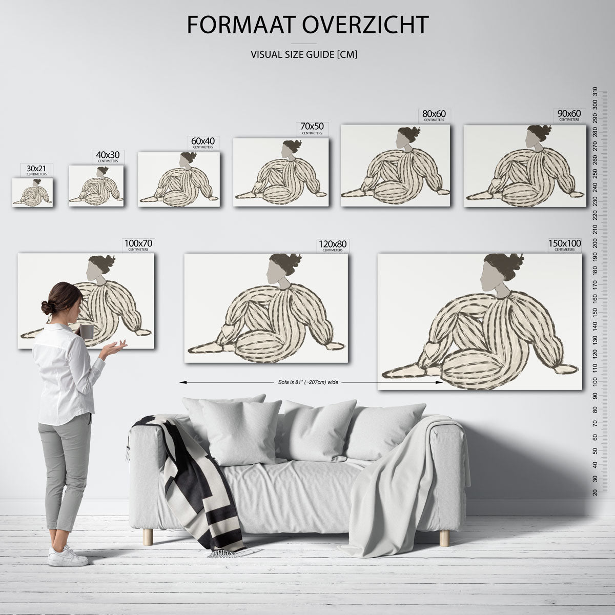 Zittende figuur Poster