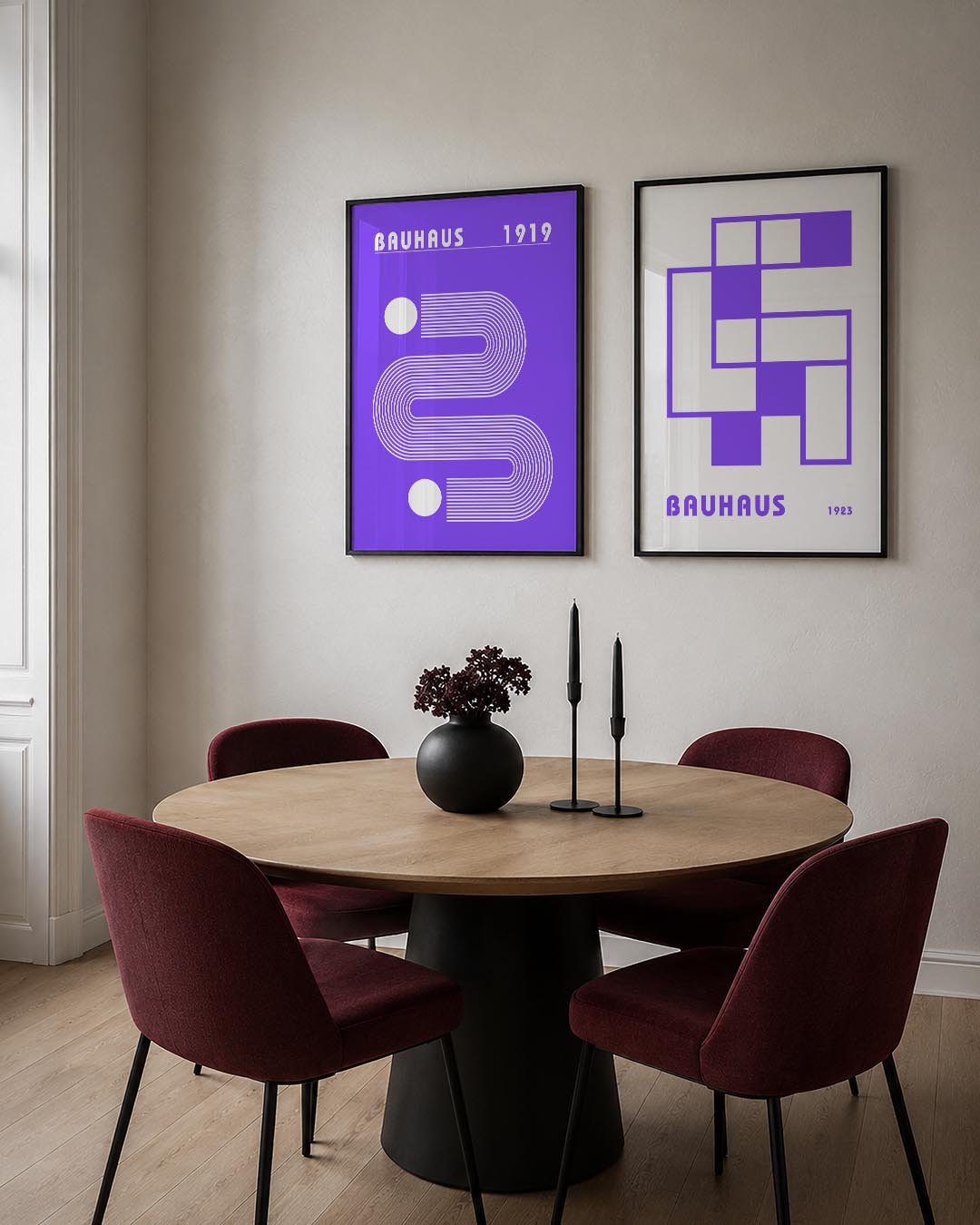 Lijnen en cirkel Posterset