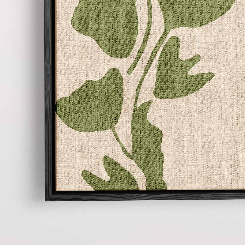 Groene Ginkgo Bladeren Kunstwerk-canvas-dibond-plexiglas-wanddecoratie-WallArtistic
