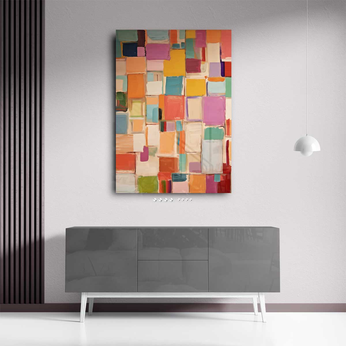 Kleurrijke Harmonie Kunstwerk-canvas-dibond-plexiglas-wanddecoratie-WallArtistic