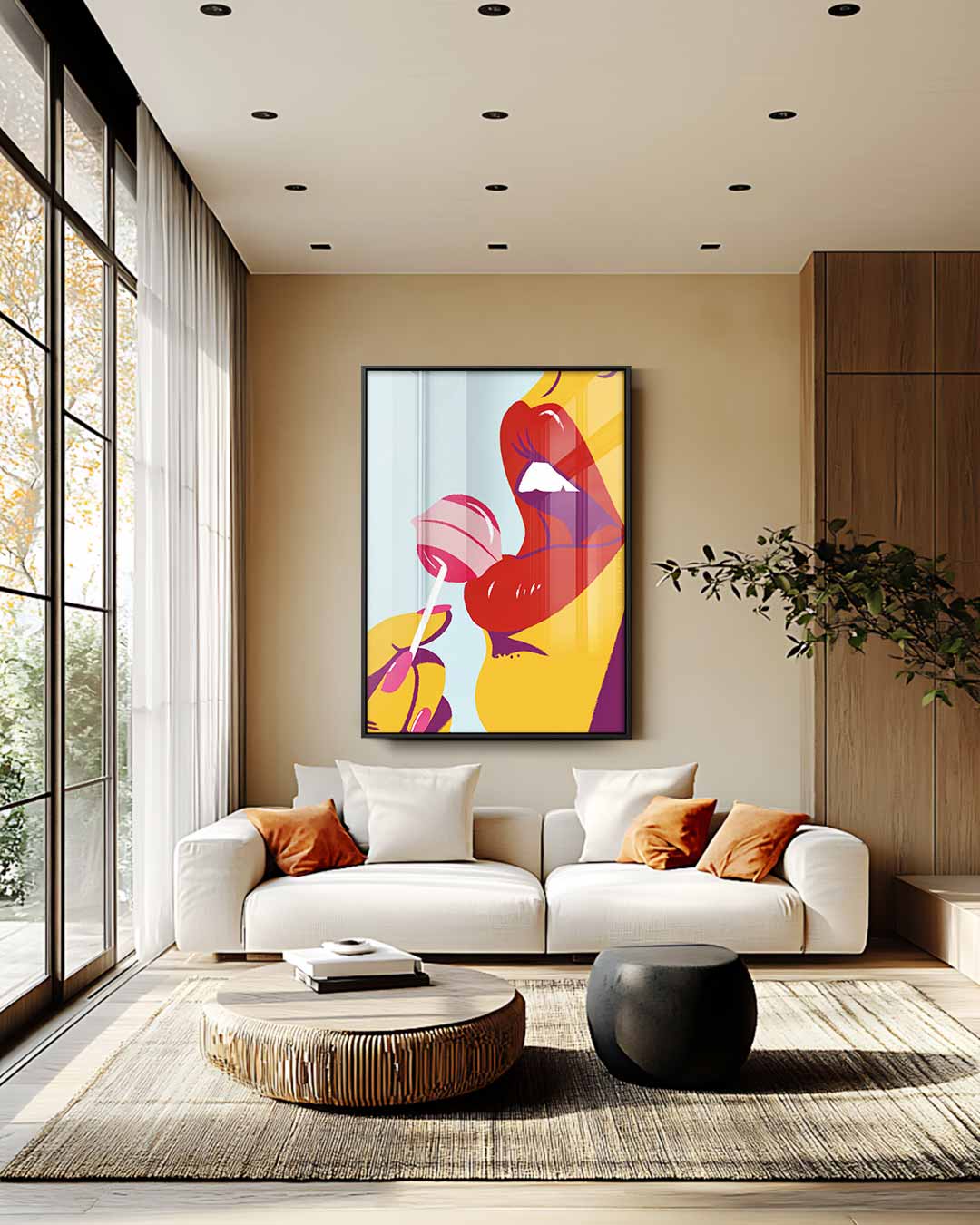 Lipstick Lollipop Kunstwerk-canvas-dibond-plexiglas-wanddecoratie-WallArtistic