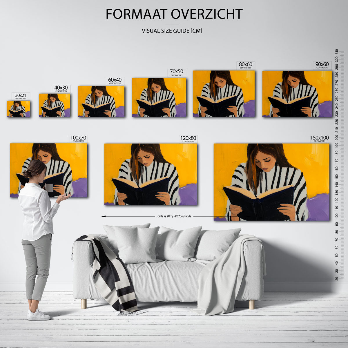 Lezende vrouw Poster