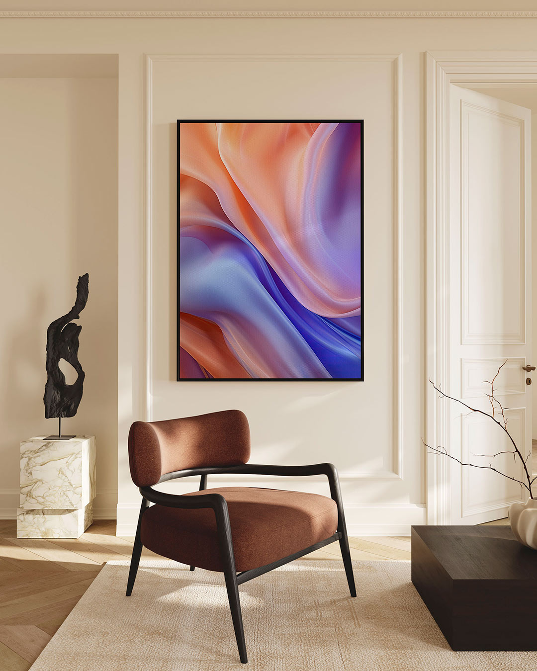 Vloeiende kleuren golf Kunstwerk