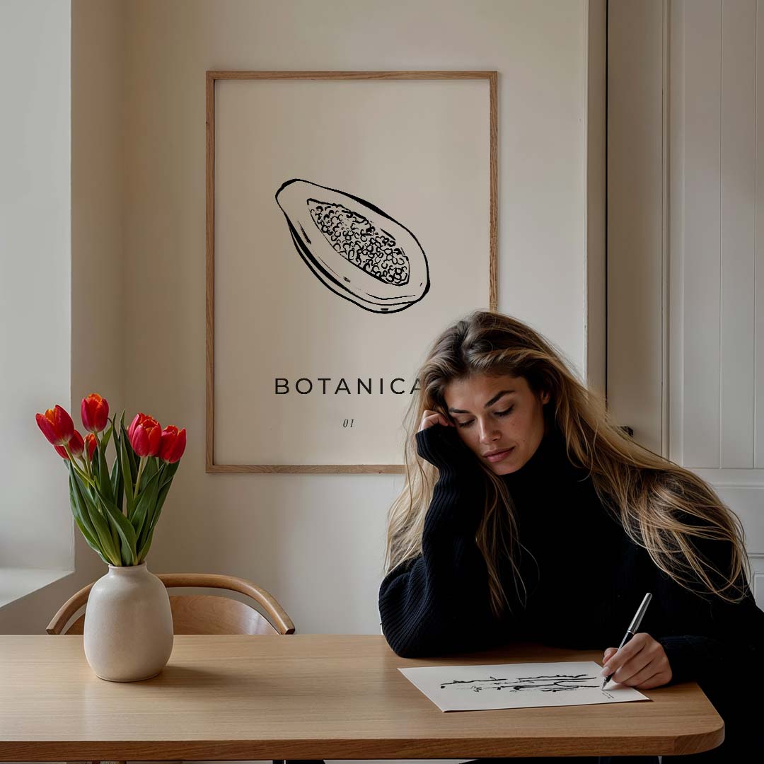 Stijlvolle Botanische Fruitprint Poster-WallArtistic