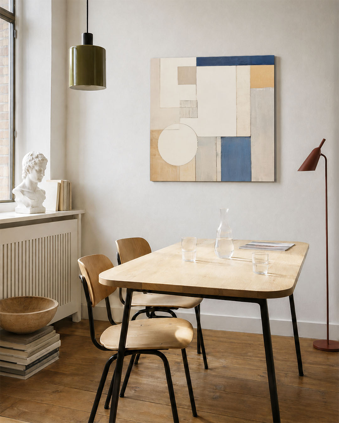 Geometrische vormen compositie Kunstwerk