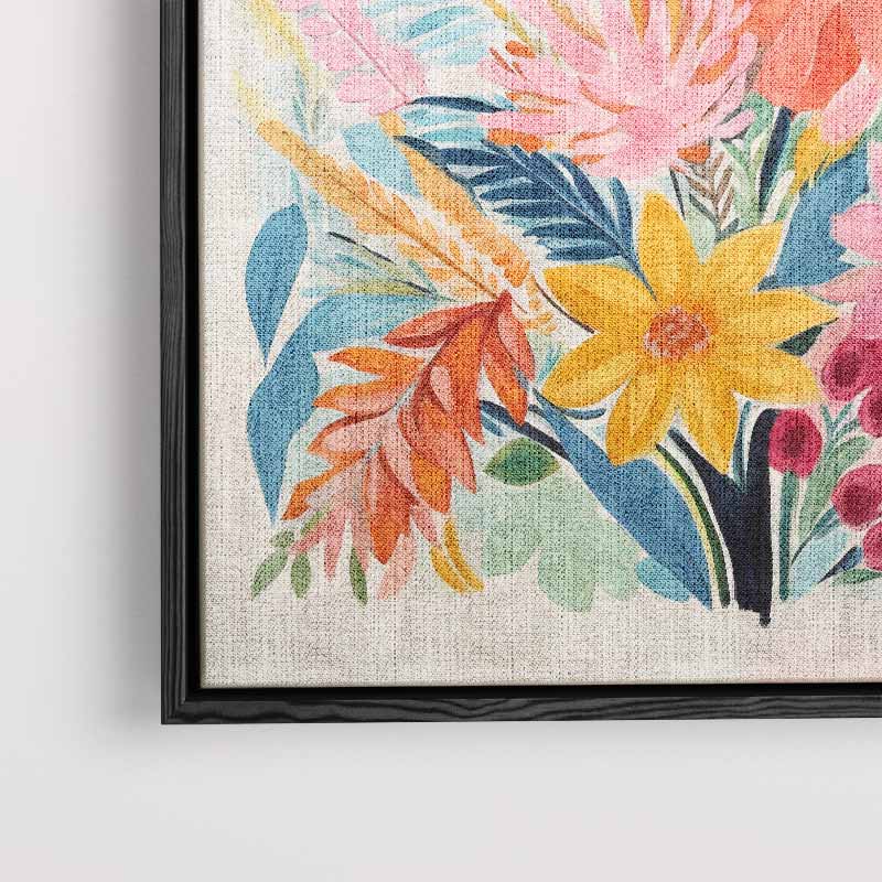 Kleurrijke Bloemenpracht Kunstwerk-canvas-dibond-plexiglas-wanddecoratie-WallArtistic