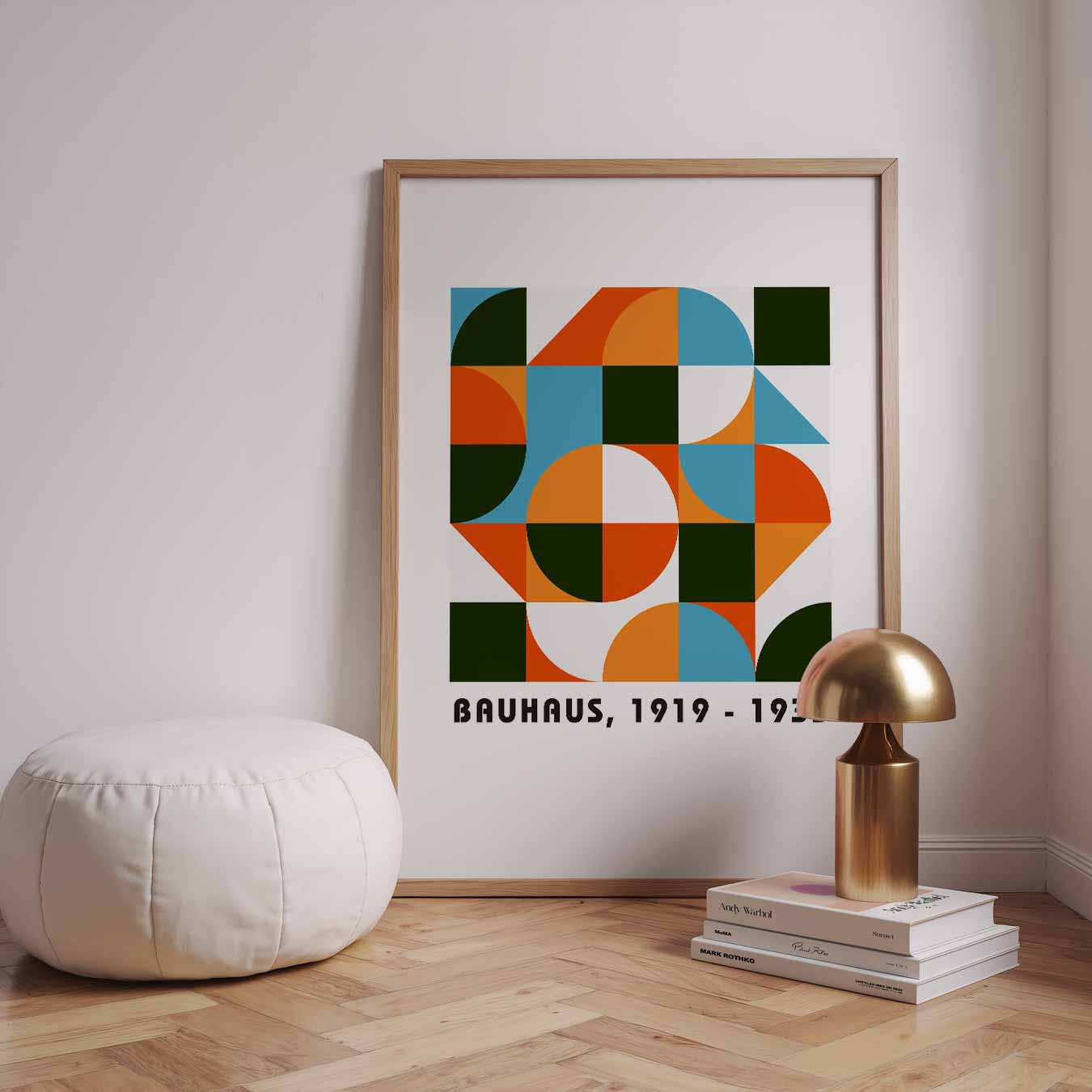Bauhaus Stijlvol Vormenpatroon Poster-WallArtistic