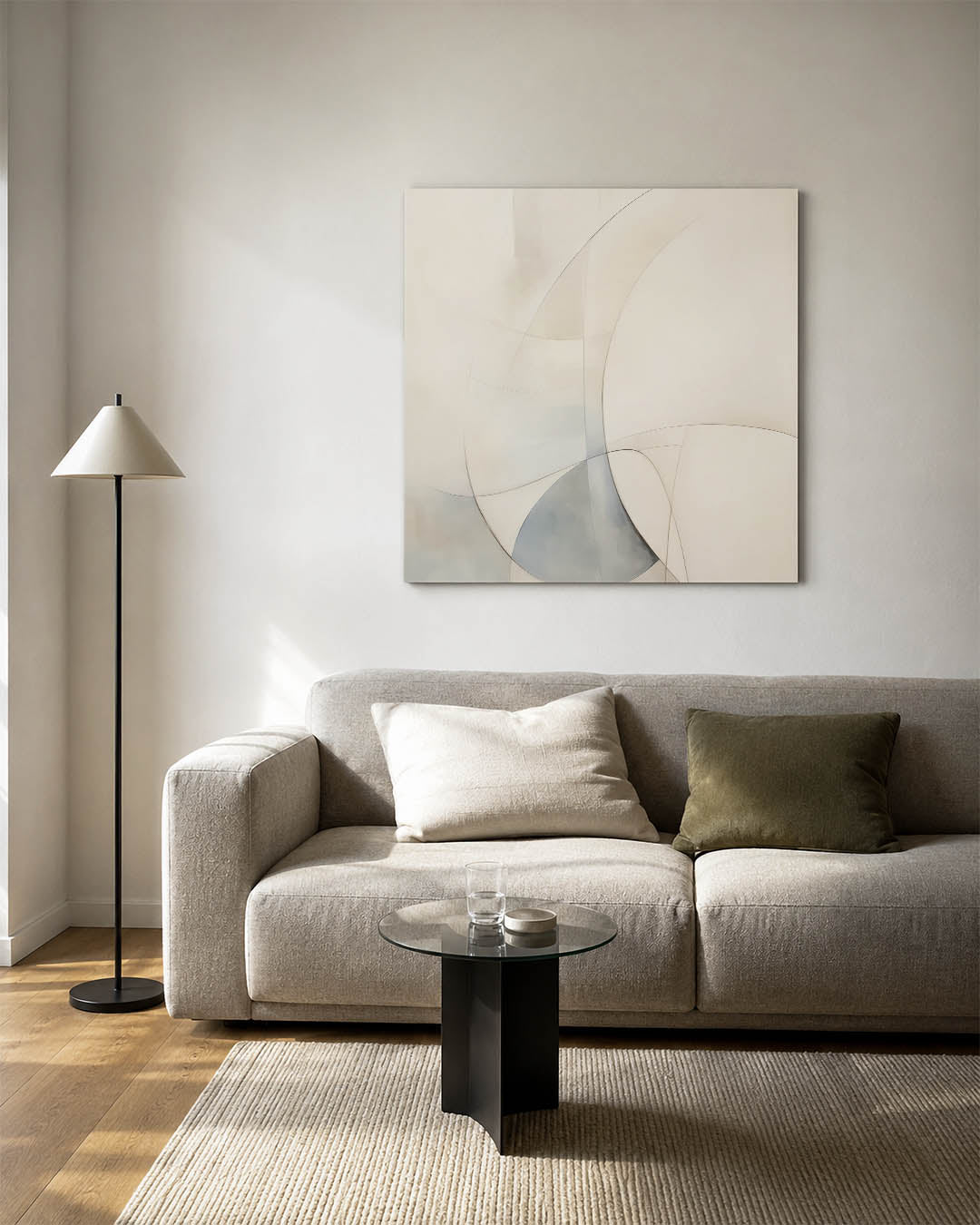 Zachte lijnen compositie Kunstwerk