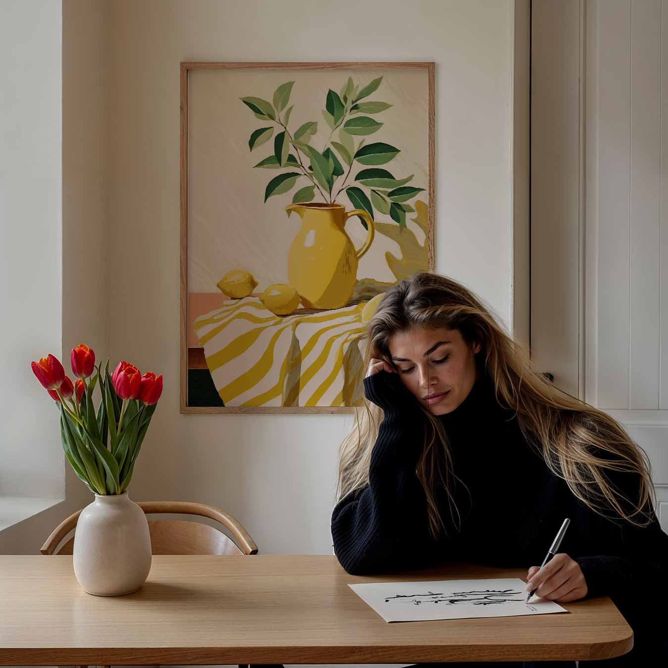 Zonnige Citroen Stilleven Poster-WallArtistic