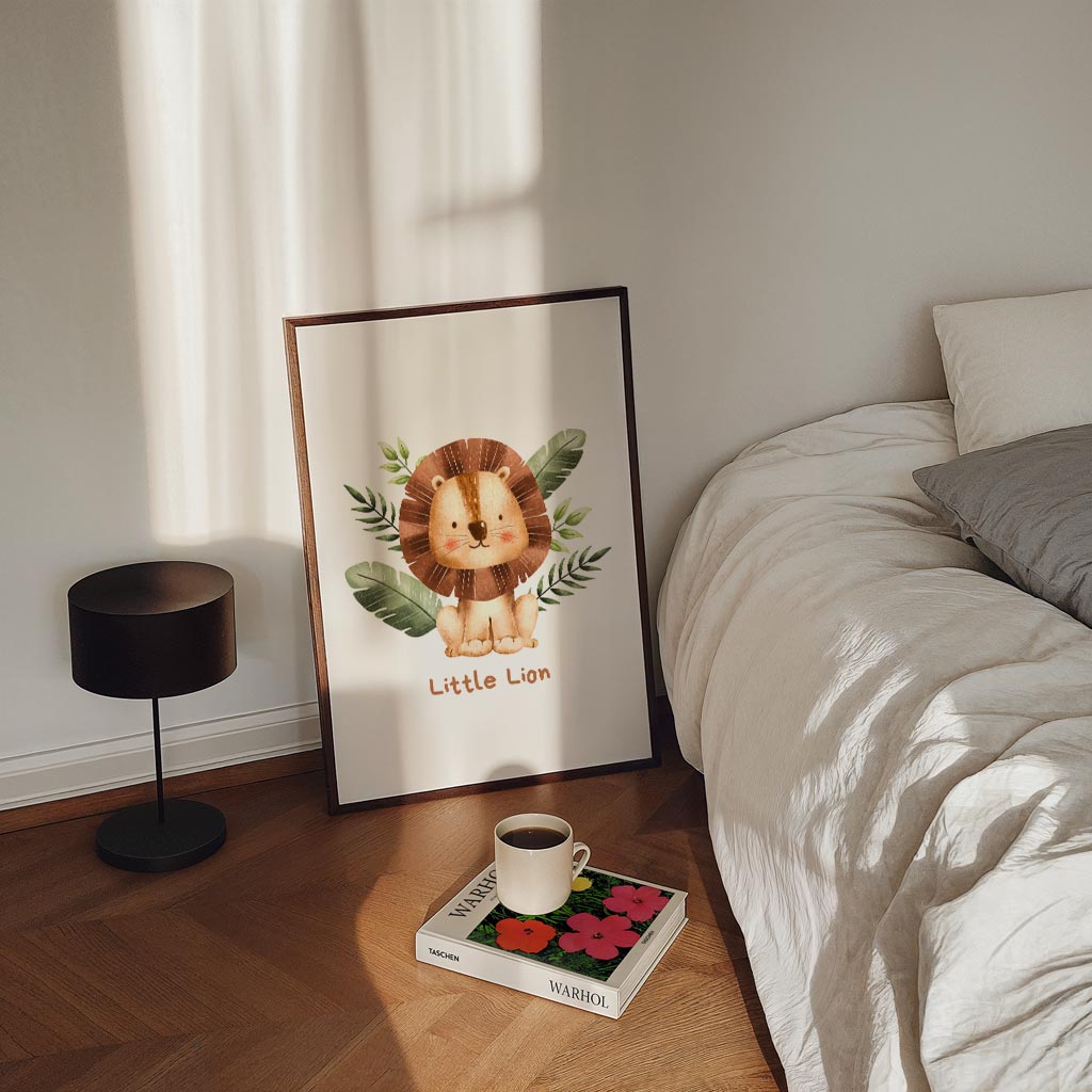 Schattige Leeuwen Babyslaapkamer Poster-WallArtistic