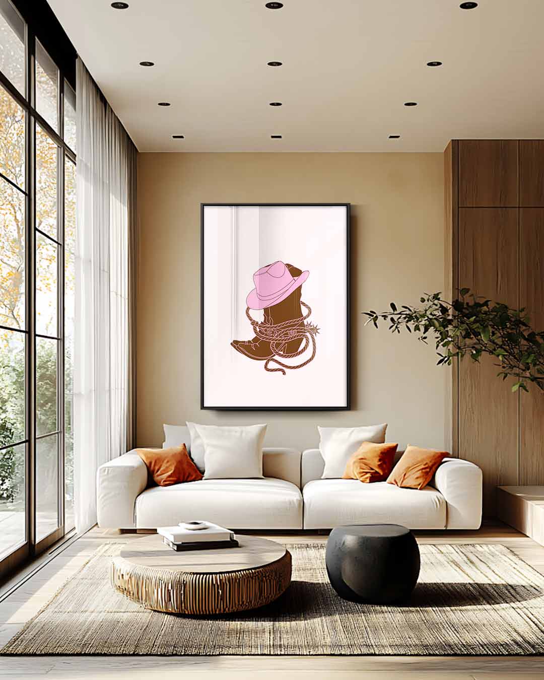 Stoere Cowboy Charme Kunstwerk-canvas-dibond-plexiglas-wanddecoratie-WallArtistic