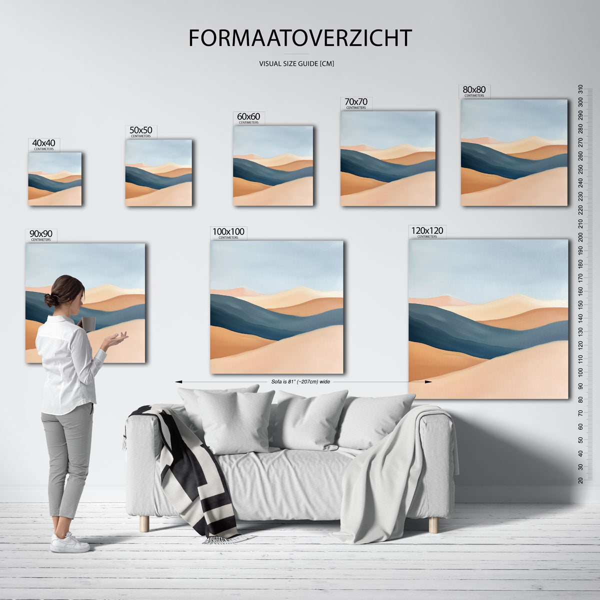 Zandduinen en lucht Poster