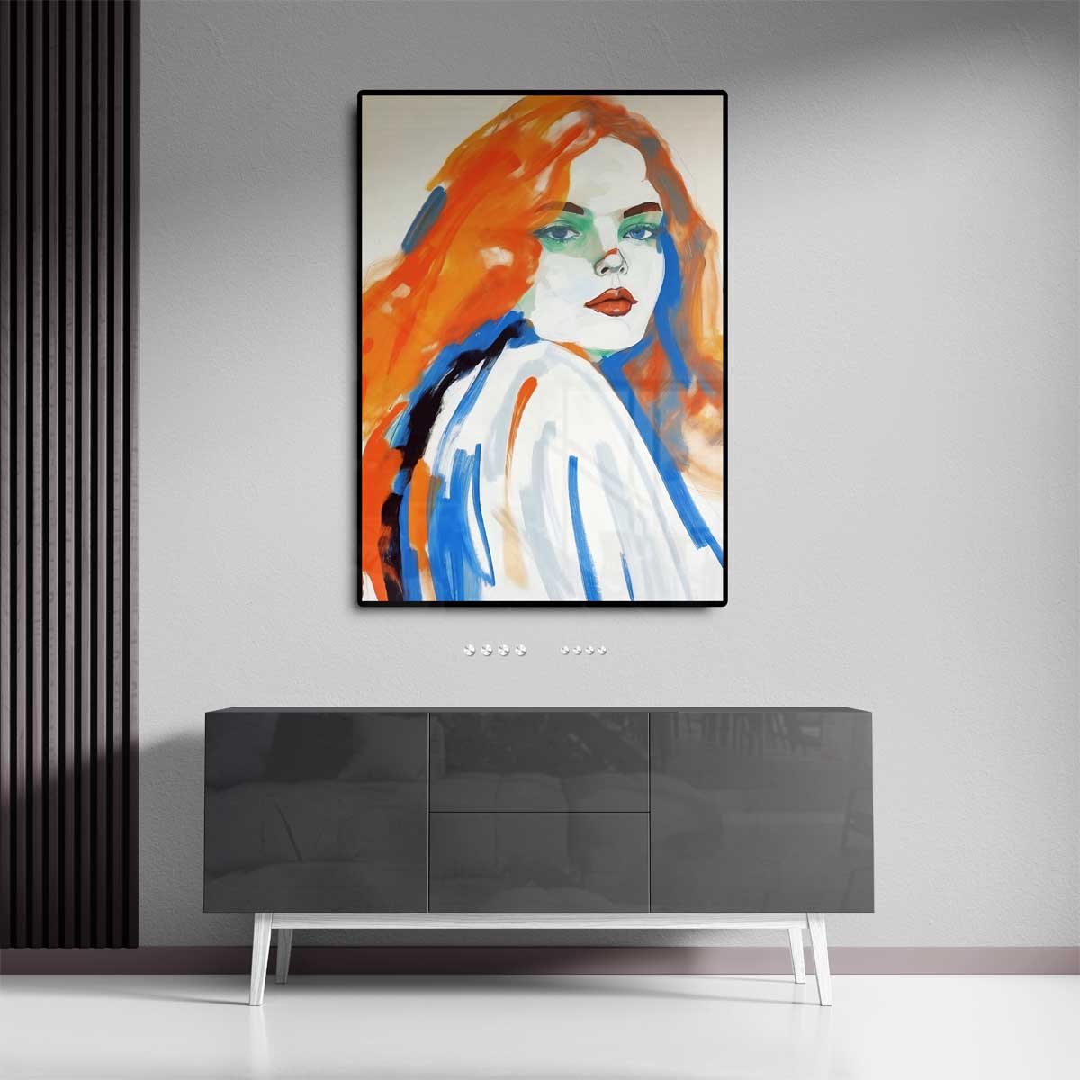 Dromerige Tinten: Vrouw in Kleur Kunstwerk-canvas-dibond-plexiglas-wanddecoratie-WallArtistic