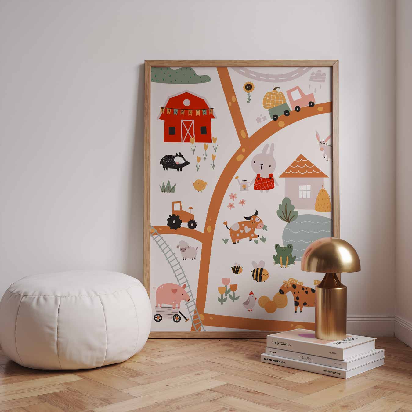 Vrolijke Kinderboerderij Poster-WallArtistic