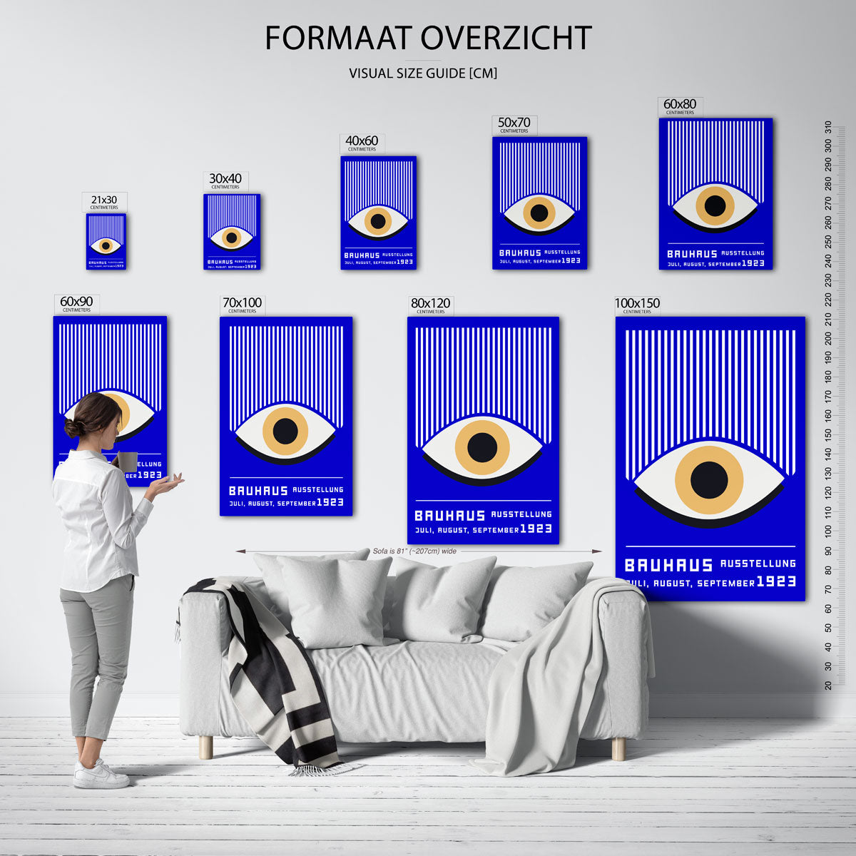 Oog en lijnen Poster