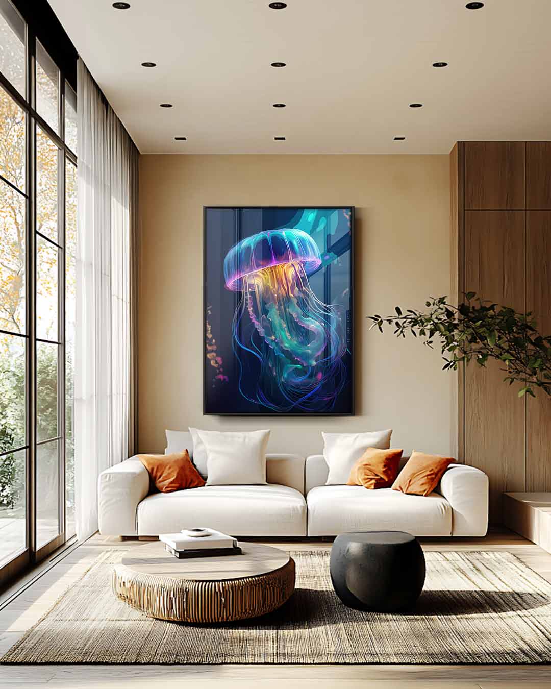 Magische Kwal in Kleur Kunstwerk-canvas-dibond-plexiglas-wanddecoratie-WallArtistic