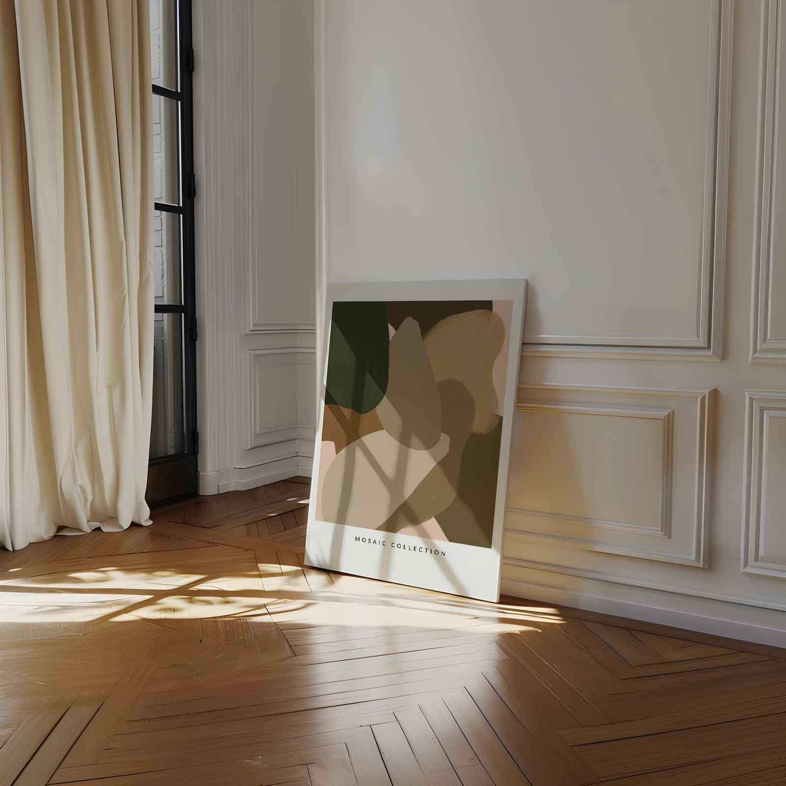 Aardse Harmonie in Abstract Kunstwerk-canvas-dibond-plexiglas-wanddecoratie-WallArtistic