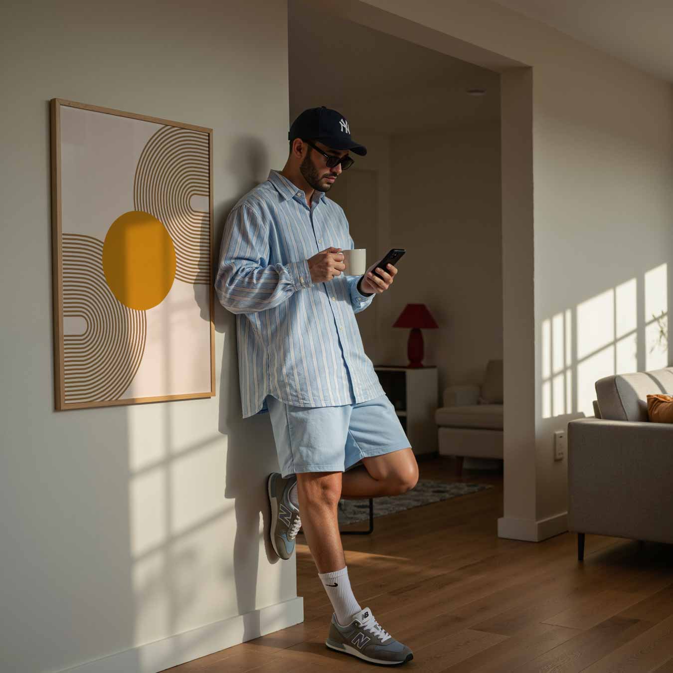 Stijlvolle Retro Cirkel Poster-WallArtistic