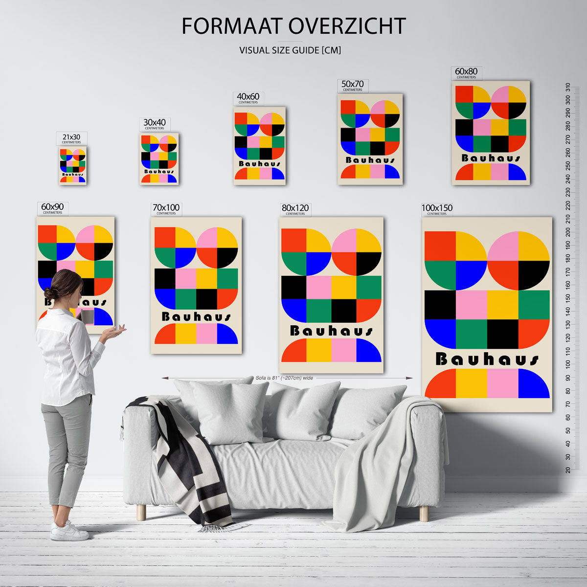 Kleurrijke vormritme Poster
